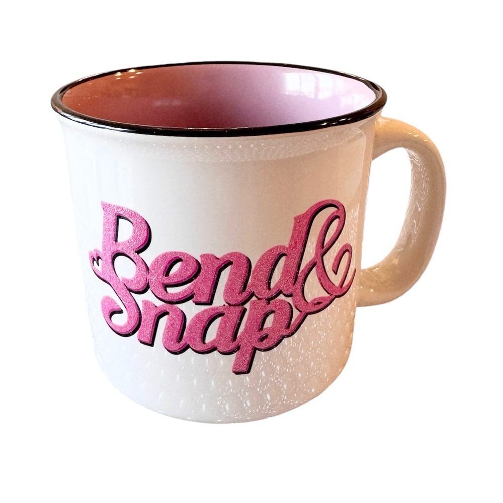 🩷 PINK SPARKLE Bend & Snap Legally Blonde Coffee Mug NEW